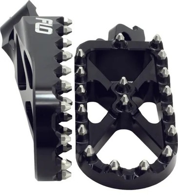 Flo Adventure Snow Footpegs Driver Foot Pegs Pair Black Honda CRF250R 04-23