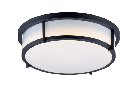 Maxim 10274WT Rogue 17"W LED Flush Mount Drum Ceiling Fixture - Black - Picture 1 of 12