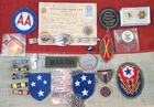 Group of WW2 Post WW2 US Military Badges, Patches, Ring
