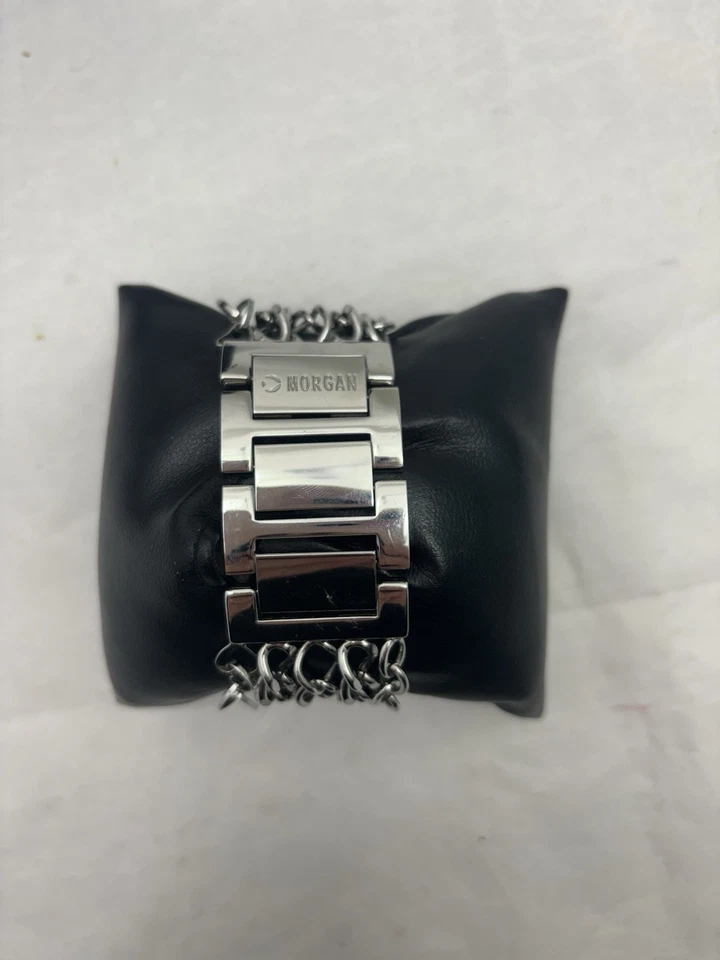 Morgan Ladies Silver Colour Chain Bracelet Heart Pendant Watch — 第 4/4 张图片