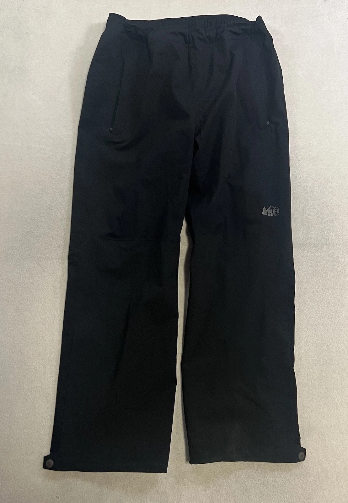 REI Co-op Peak 2.5L Pants Men’s Size Large Black Waterproof Rain Hiking Outdoor