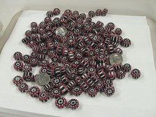 2 Pounds Close Out India Handmade Large Chevron Glass Beads Bulk Lot RAM-5