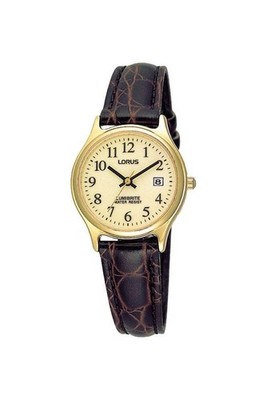 Lorus Damen Lederarmband Lumibrite Datum Uhr RXT92AX9