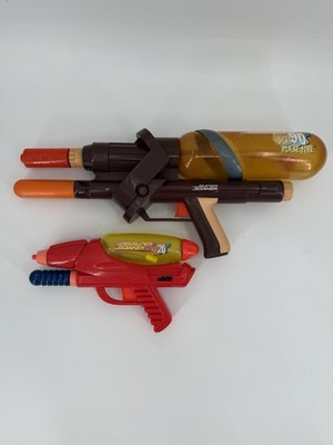 Vintage Super Soaker XP90 & XP20 Larami Pulse Fire Squirt Gun Lot Of 2 Working