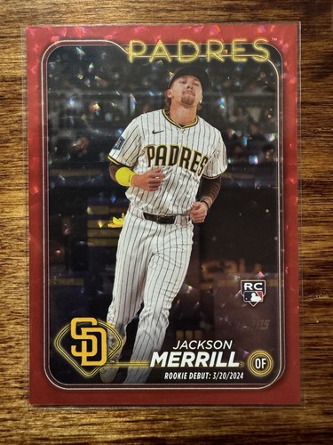 2024 Jackson Merrill Topps Update #US169 Red Cracke Foilboard /199 RC SD Padres