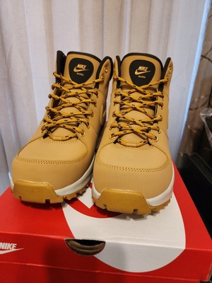 Used Manoa Leather Mens Size 12 Boots Water Resistant Wheat Tan 454350-700 Nike Manoa Leather Boots Water Resistant Wheat Tan 454350  main image 4
