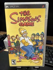 The Simpsons Game PlayStation Portable PSP Complete CIB Black Label Authentic image