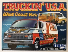 MPC Truckin' USA West Coast Van Dodge 1/25 Scale Car Kit 1-0410 (1974) NIOB