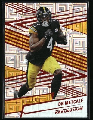 2025 Panini Revolution DK Metcalf #17 Orange Levels SN #/299 Pittsburgh Steelers