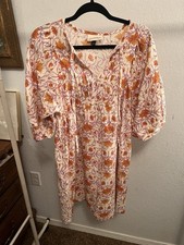 Universal Thread Women s Dress Puff Sleeve Floral XS