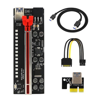  4 setzt PCIe Riser PCI-E Riser 1x bis 16x angetriebenes