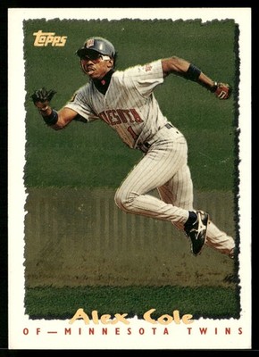 1995 Topps #168 Alex Cole CyberStats (Spectralight)