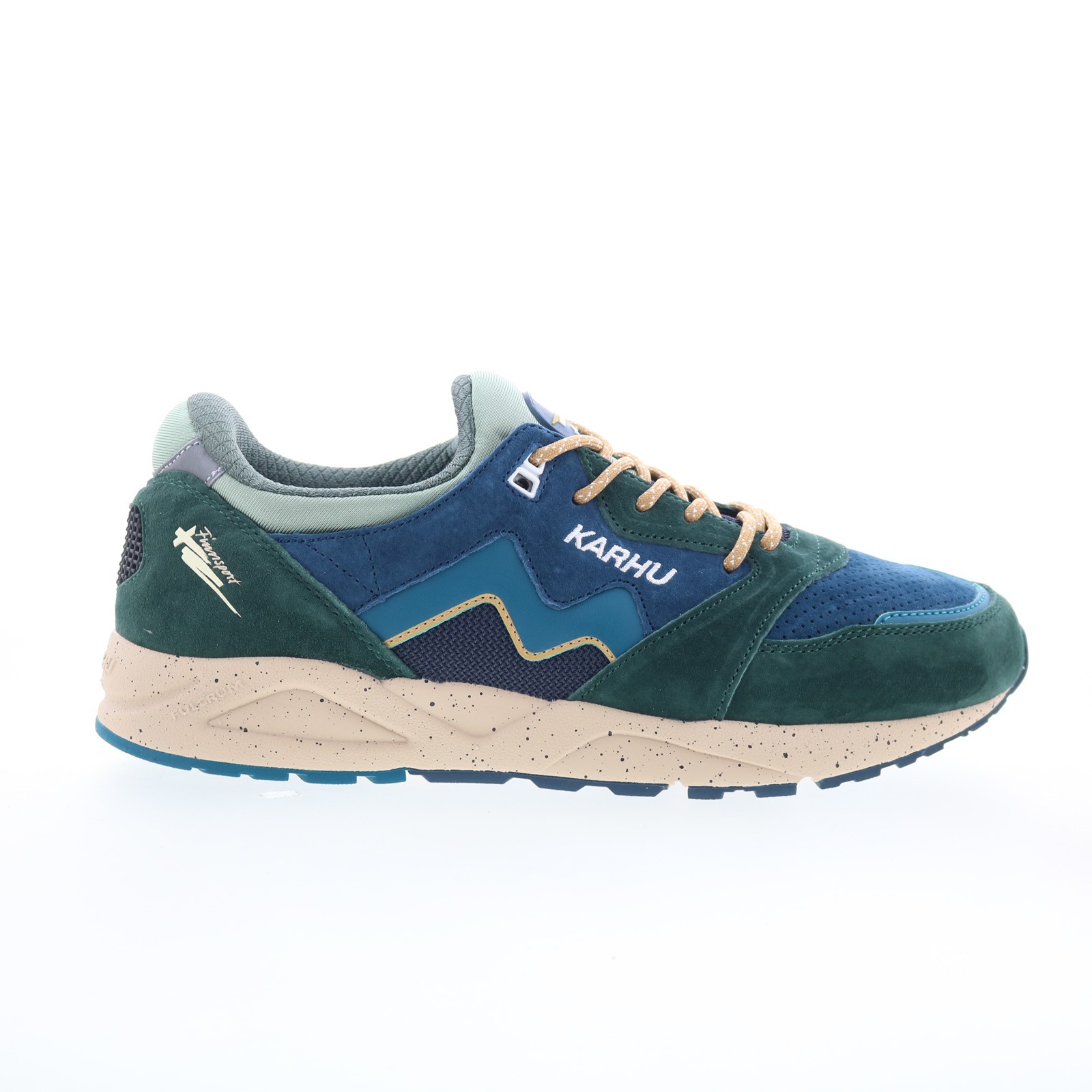 Karhu Aria 95 F803105 Mens Green Suede Lace Up Lifestyle Sneakers Shoes