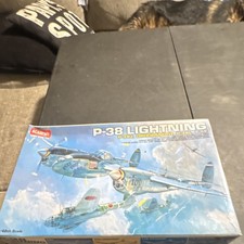 Academy 1:48 P-38 Lightning Airplane Kit Unassembled Plastic