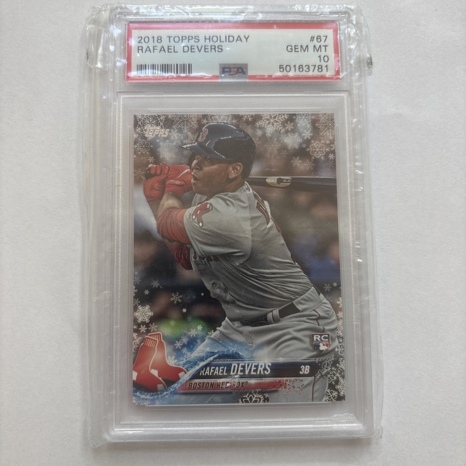 2018 Topps Holiday Rafael Devers #67 RC Psa 10