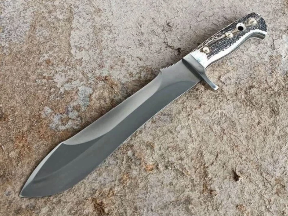 Hand Crafted Copy of Puma White Hunter Stag German D2 Steel Rep Knife W/Sheath - Image 2 of 4