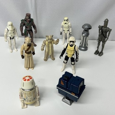 Lot Of 10 Kenner Vintage Star Wars Figures No Accessories 70s-80s, Droids, Ewok