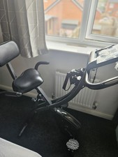 Foldable Exercise Bike with LCD Display Black Excellent Condition