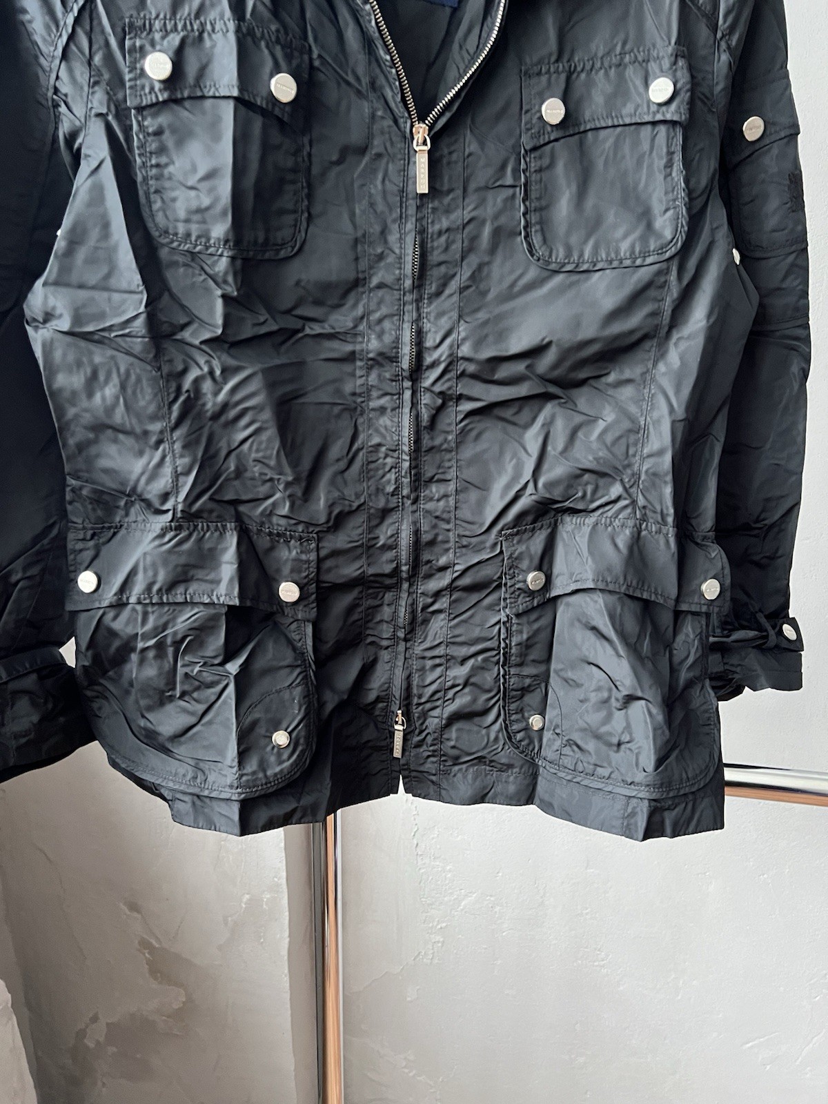 RRP €549 MABRUN RARE NYLON WOMAN AUTUMN BLACK JACKET COAT VINTAGE SIZE 48 image 4