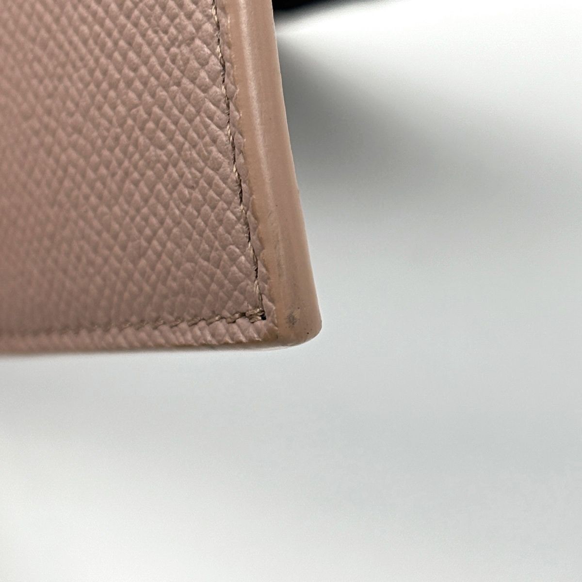 Balenciaga Logo Passport Case Bifold Card Holder Leather Beige thumbnail 3