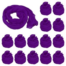 15Pcs Stocking Flower Fabric 65cm/26" for DIY Mesh Flowers Making, Dark Purple