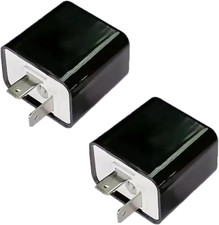 12V 2PCS Adjustable 2 Pin Prong Flasher Replacement for Turn Signal Relay