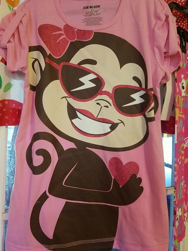 NEW JOE BOXER GIRLS 3 PC CAPRI/ LONG TOP MUSIC MONKEYS SIZE MEDIUM SIZE 8 - Picture 2 of 6