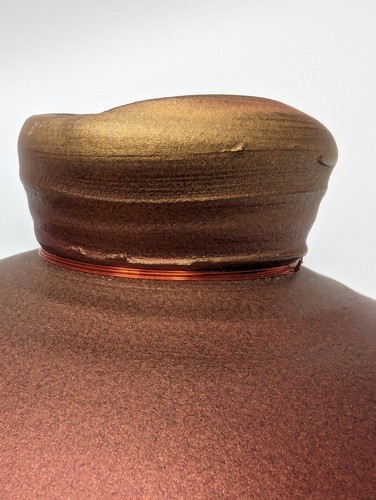 ✨ Vintage Tom Krueger 5" Iridescent Red Blue Vase Studio Art Pottery Signed 1999 - Picture 14 of 14