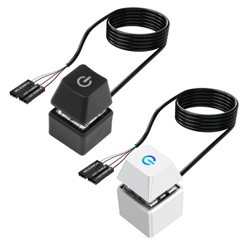 Computer Desk Power Button On Button with LED Light &Cable for Home Internet - Afbeelding 3 van 10