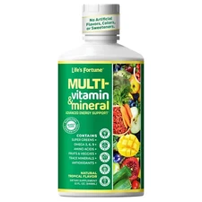 Life's Fortune Whole Food Liquid Multivitamin for Energy & Immune, 32 Fl Oz