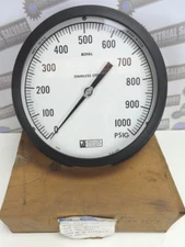 WEKSLER 8-1/2" ROYAL GAUGE 0-1000 PSIG 1/4" NPT (NEW in BOX) AA485PP4RWXX