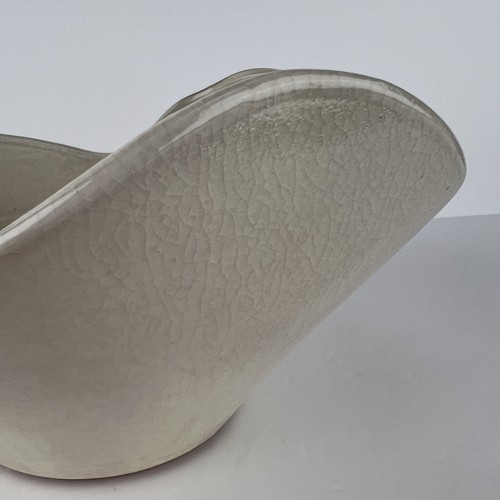 Mid Century Ikebana Vase Pottery Organic Japan Modernist Vtg 12in - Picture 10 of 20