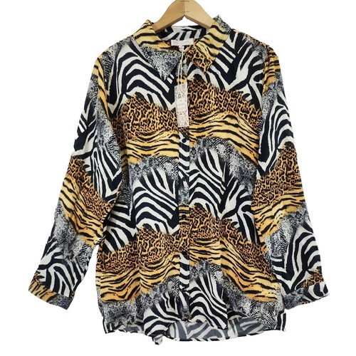 Pantalon Boho En Gaze De Soie 100% - Marque Diane Gilman - Imprimé Ikat Rayé - Taille 8 - Excellent état