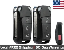 2x New Quality Replacement Flip Key Fob Remote For 2005-2011 Porsche Cayenne