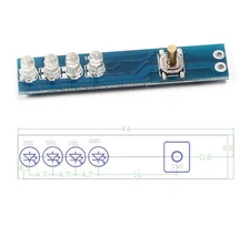 4 Serial Lithium Battery Capacity Indicator Display Board For 4S Li Ion Battery