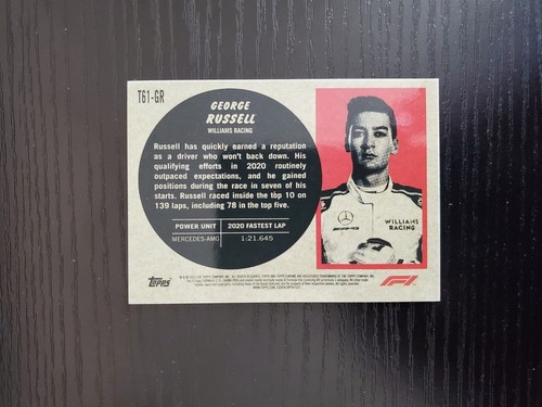 George Russell - 2021 Topps Chrome F1 Formula 1 1961 Sports Cars #T61-GR - Picture 2 of 2