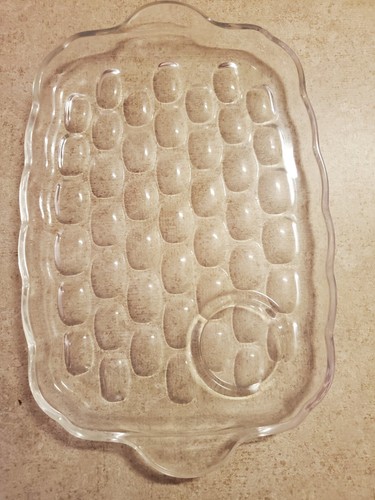 Vtg FEDERAL GLASS CO. 5 Piece Set YORKTOWN Design Snack Trays (no cups) - Picture 2 of 5
