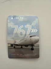 Delta Air Lines Pilot Trading Card from 2022, No. 57 Boeing 767-400ER