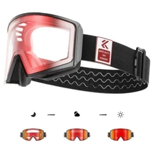 Photochromic Ski Goggles Magnetic Snow Goggles Anti-fog Snowboard Glasses UV400