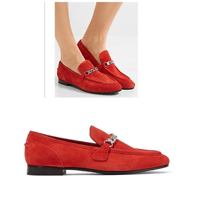 NEW $395 Rag & Bone Red Suede Cooper Loafer Size: EU35 (US:5)