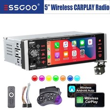 5 Autoradio 1 DIN Wireless Apple CarPlay Touc...