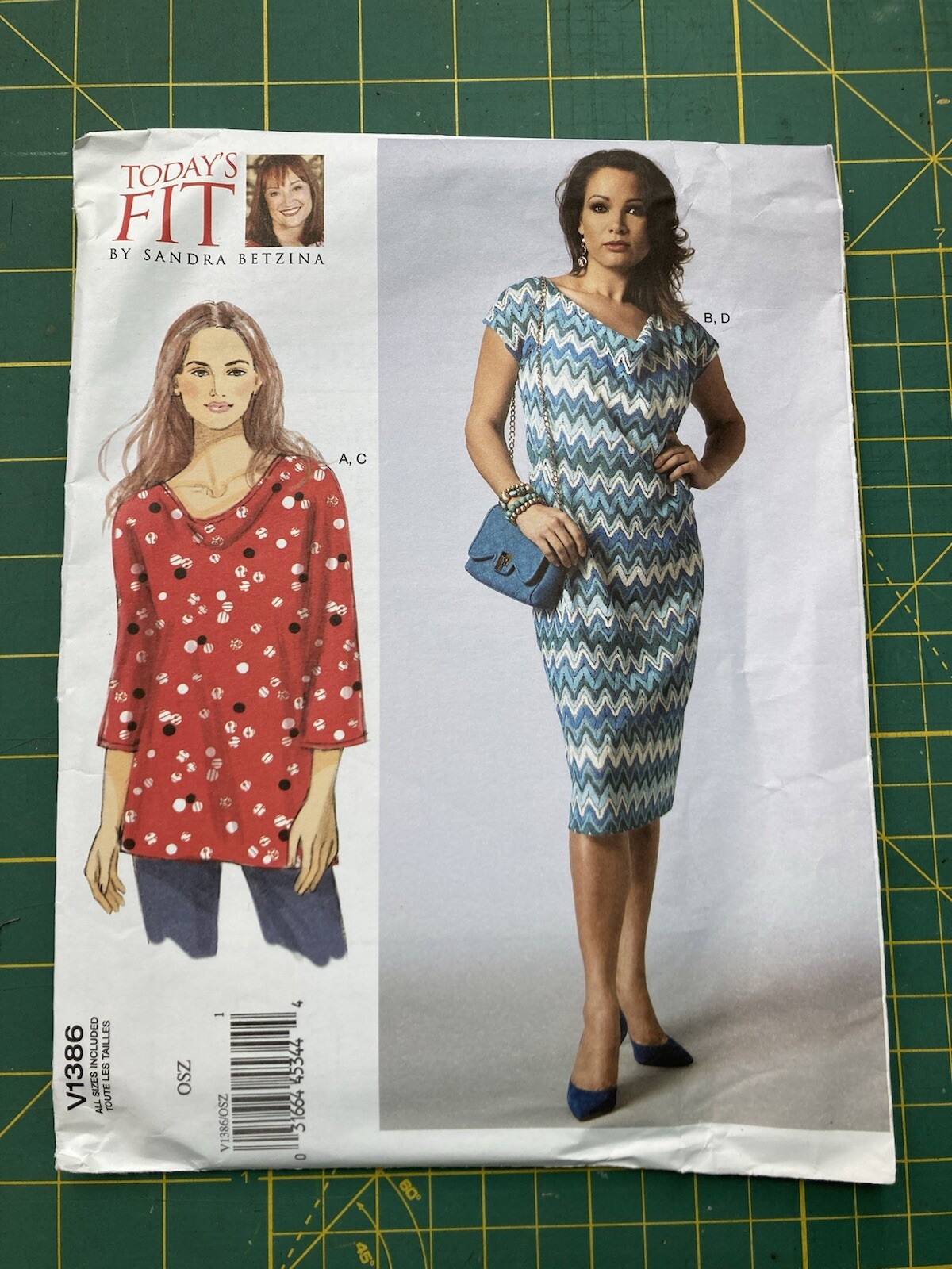 V1386 Vogue Today's Fit TUNIC DRESS & SLIP sewing pattern ALL SIZES ...