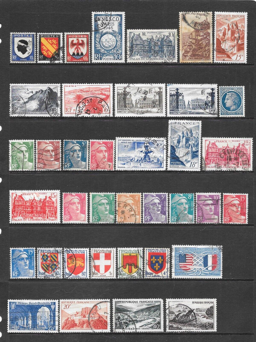 フランス1952年と1949年　２枚ずつ FRANCE VARIOUS USED ISSUES 1946 - 1949 | eBay