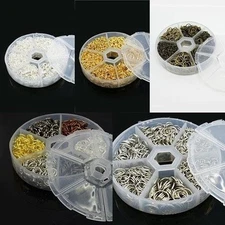 Open JUMP RING MIX Container w/ Lid ~4-10mm Mix (1 color) or All Colors 4mm 8mm