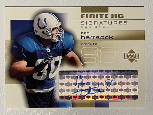 Ben Hartsock 2004 Upper Deck Finite HG Signatures Auto Gold /25 Colts Ohio State