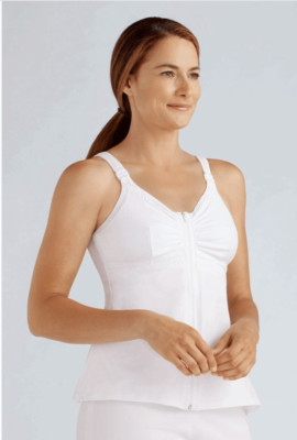 Amoena Women's Hannah Post Surgical Garment, Style#56626333, Size L, Color White