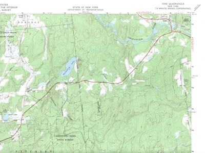 Fine Quadrangle New York 1966 USGS Topo Map 7.5 Minute Topographic