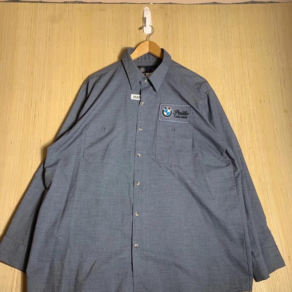 Camisa BMW Perillo Chicago Abotonada Adulto Extra Grande Gris Manga Larga Para Hombre Foto 2 de 4
