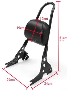 Sissy bar Passenger Quick Release Black Harley Davidson ...