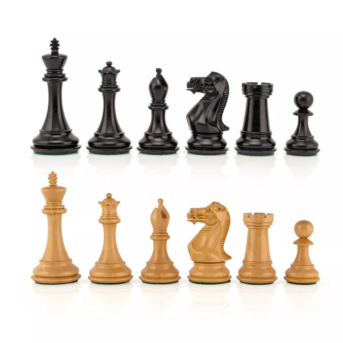 4.1 Pro Staunton Weighted Wooden Chess Set- Chess Pieces Only - Eboni